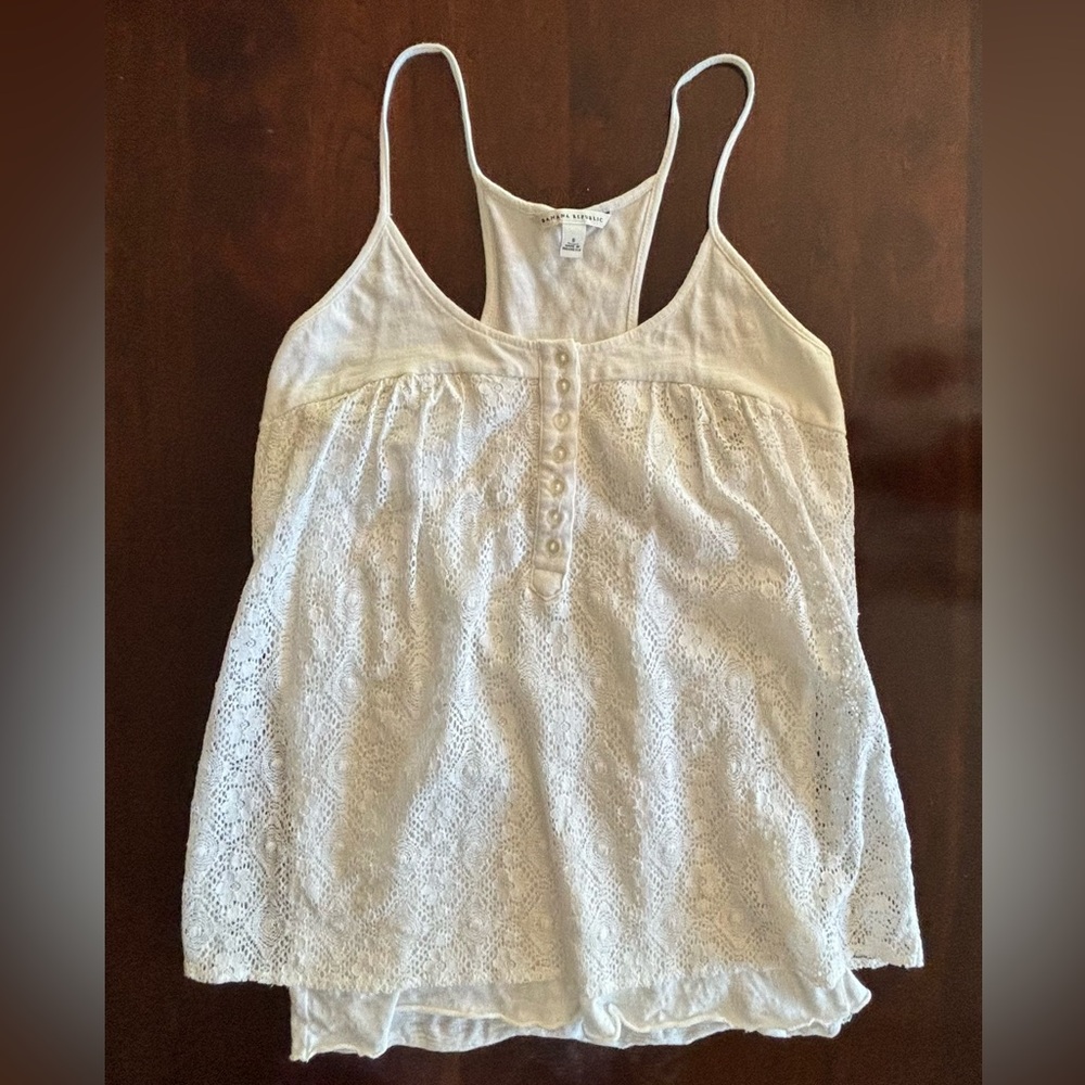 Banana Republic lacy strap top